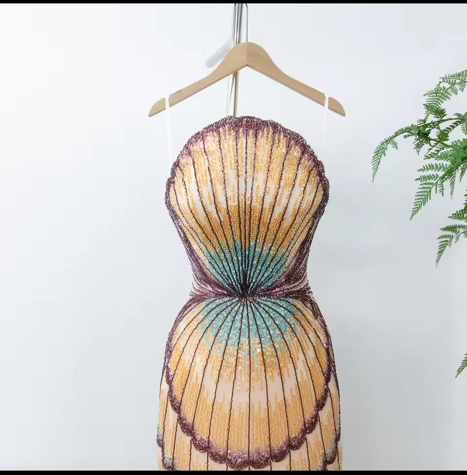 Celestial Shell Couture Gown
