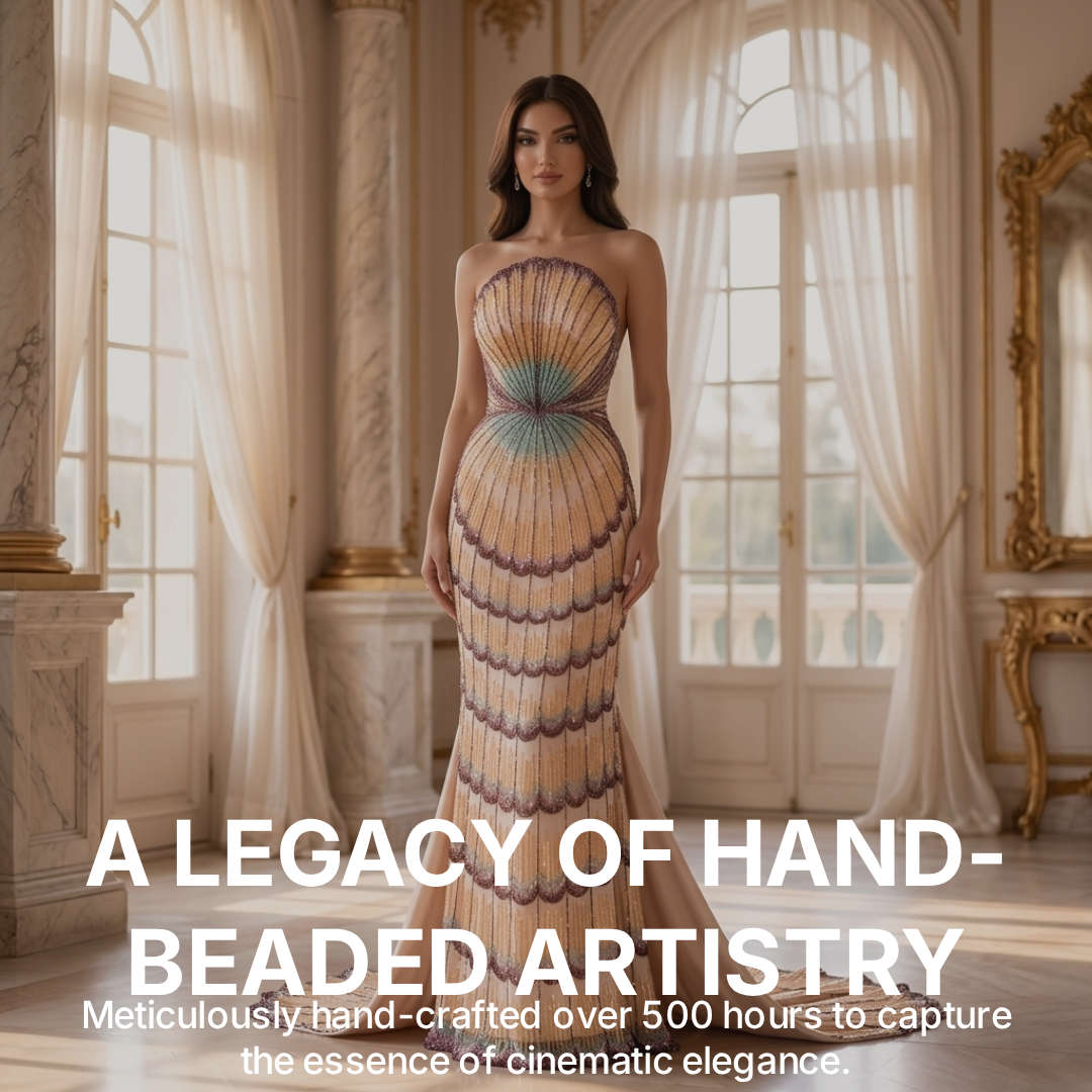 Celestial Shell Couture Gown